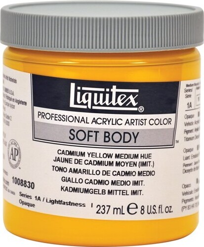 Liquitex - Akrylmaling - Soft Body - Cadmium Yellow Medium Hue 237 Ml