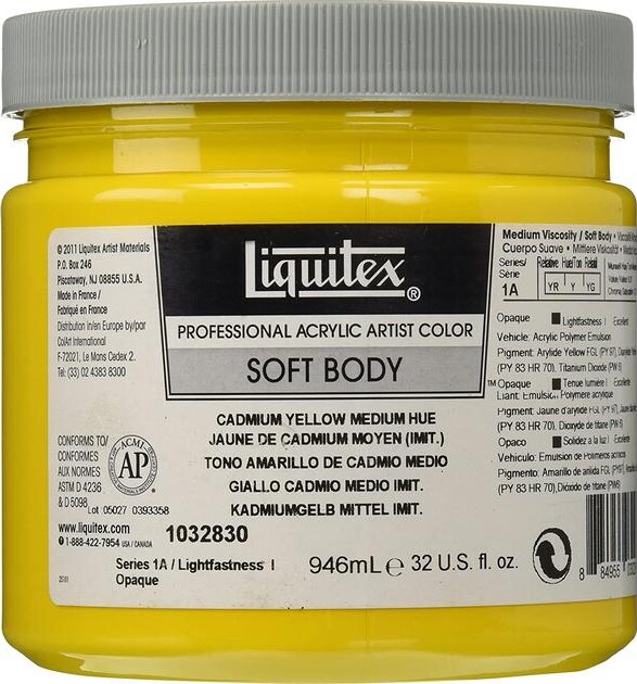 Billede af Liquitex - Akrylmaling - Soft Body - Cadmium Yellow Medium Hue 830