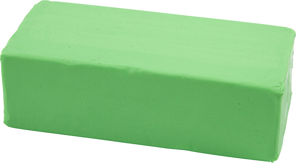 Soft Clay - Modellervoks - Neon Grøn - 500 G billede