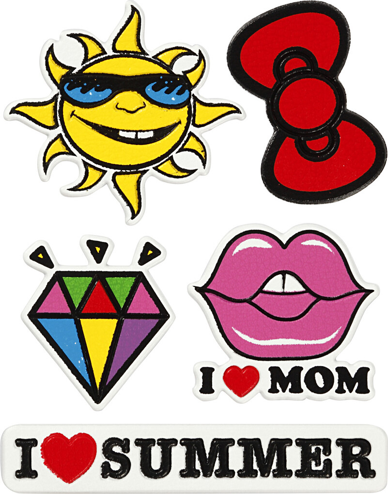 Klistermærker - I Love Mom - Soft Stickers