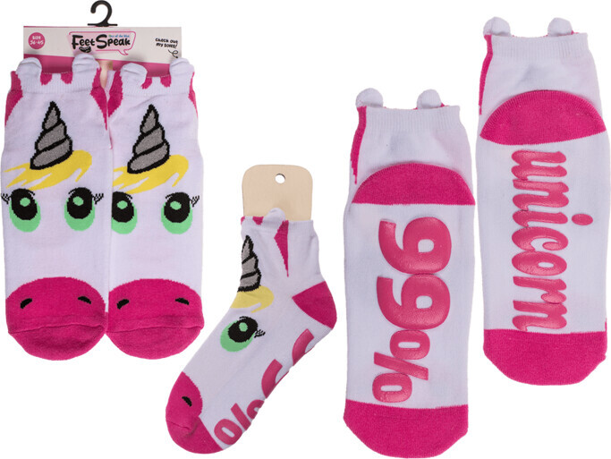 Out Of The Blue - Enhjørning Sokker - Unicorn - Pink - One-size