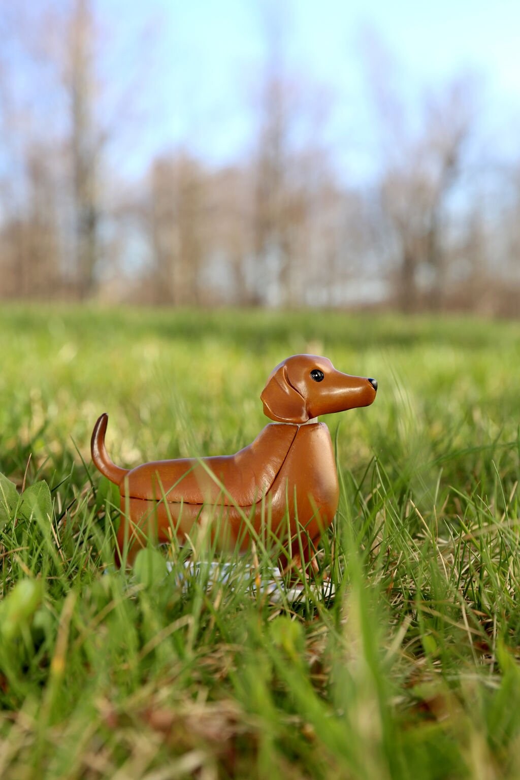 Billede af Solcelle Figur - Gravhund - Kikkerland - 12 Cm