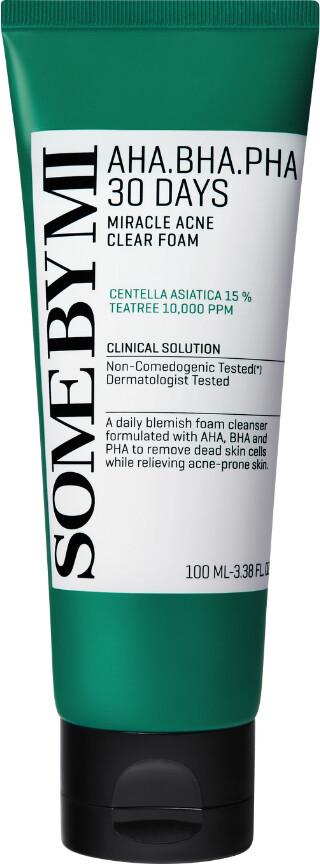 Some By Mi - Aha Bha Pha 30 Days Miracle Acne Clear Foam 100 Ml - Rens