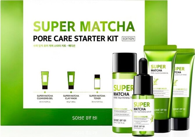 Some By Mi - Super Matcha Pore Care Starter Kit Travel-sized Gaveæske