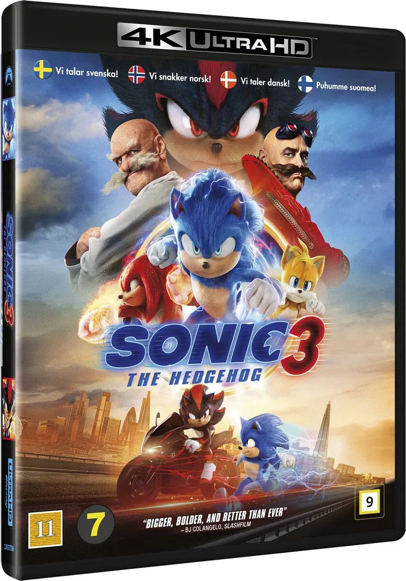 Sonic The Hedgehog 3 - 4K Blu-Ray