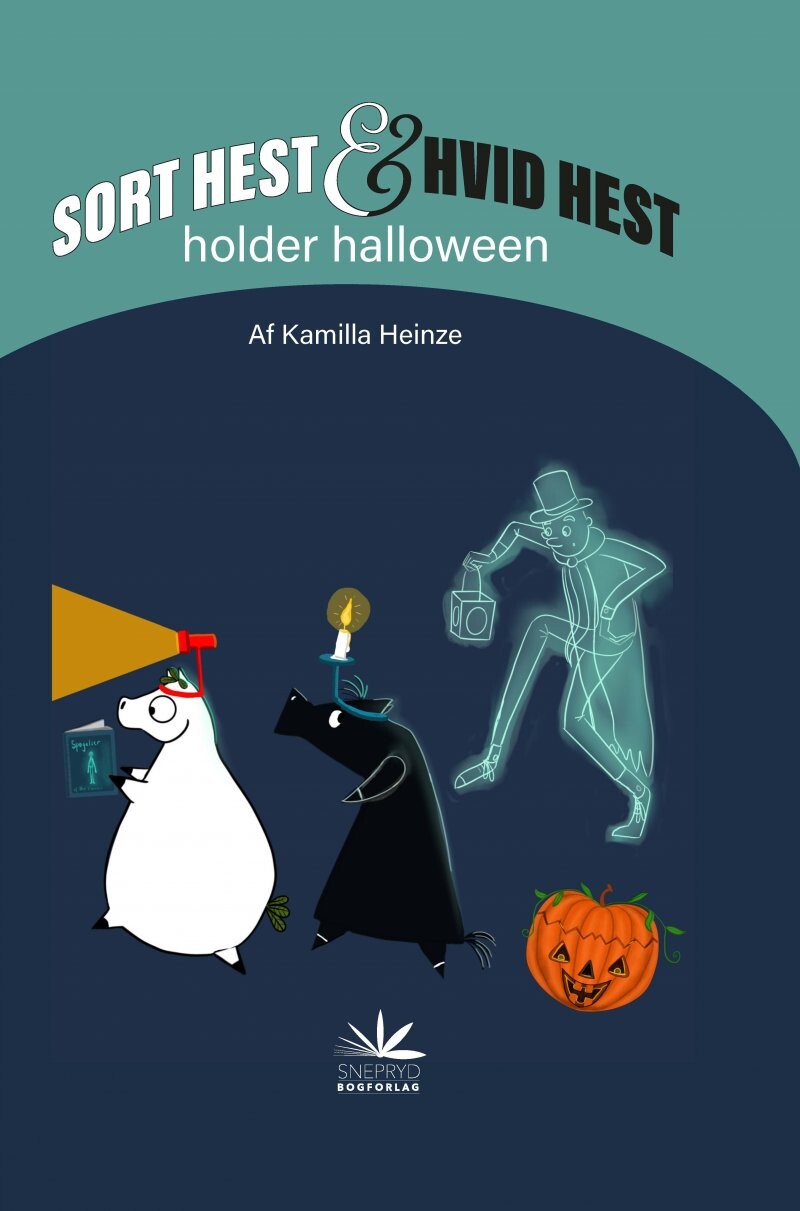 Sort Hest & Hvid Hest Holder Halloween - Kamilla Heinze - Bog