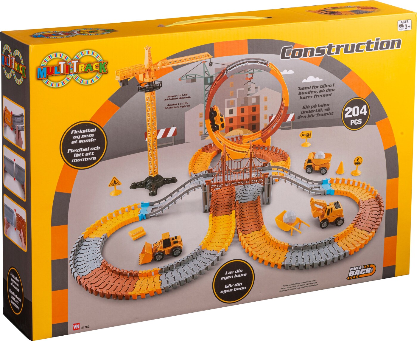 Speed Car - Multi Contruction Track Sæt 204 Dele