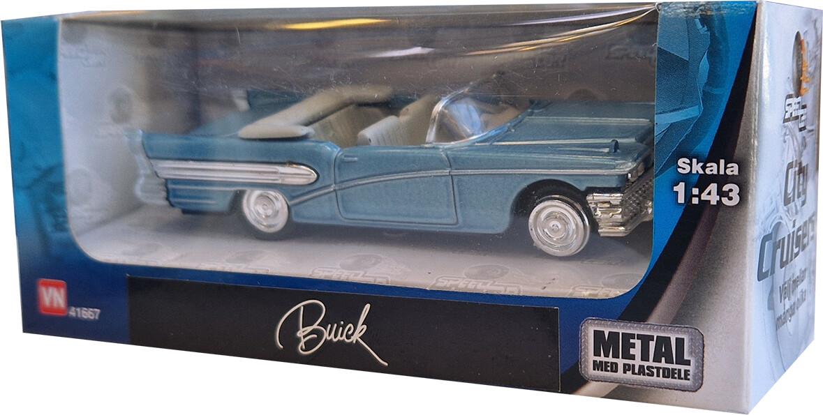 Speedcar Bil 1:43 I Metal - Blå Buick