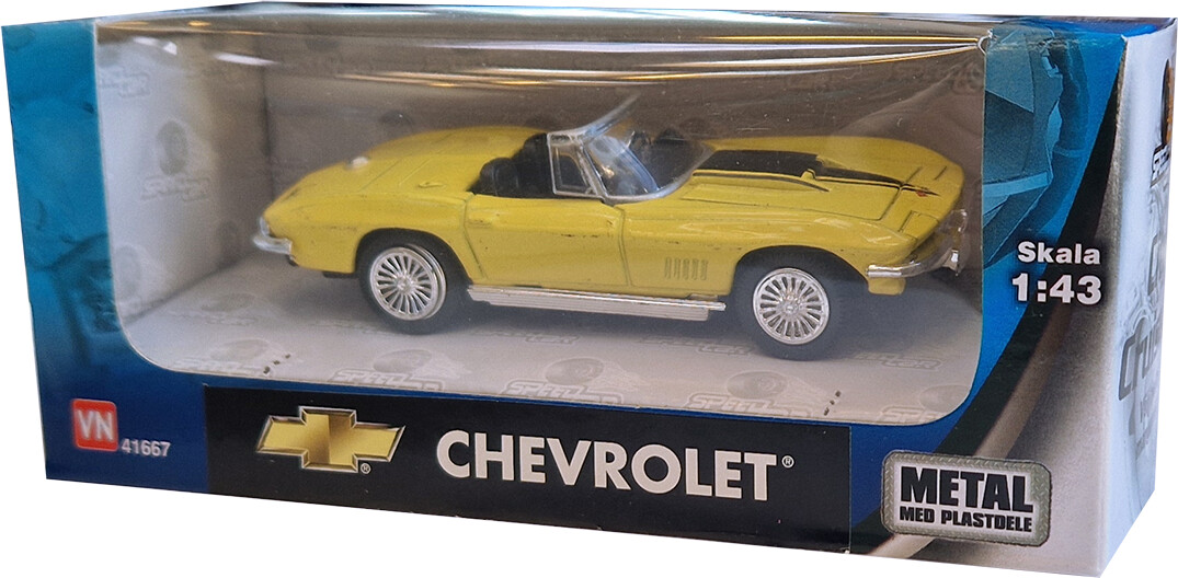Speedcar Bil 1:43 I Metal - Gul Chevrolet