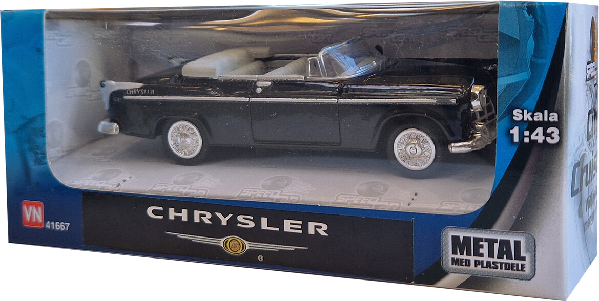 Speedcar Bil 1:43 I Metal - Mørk Chrystler