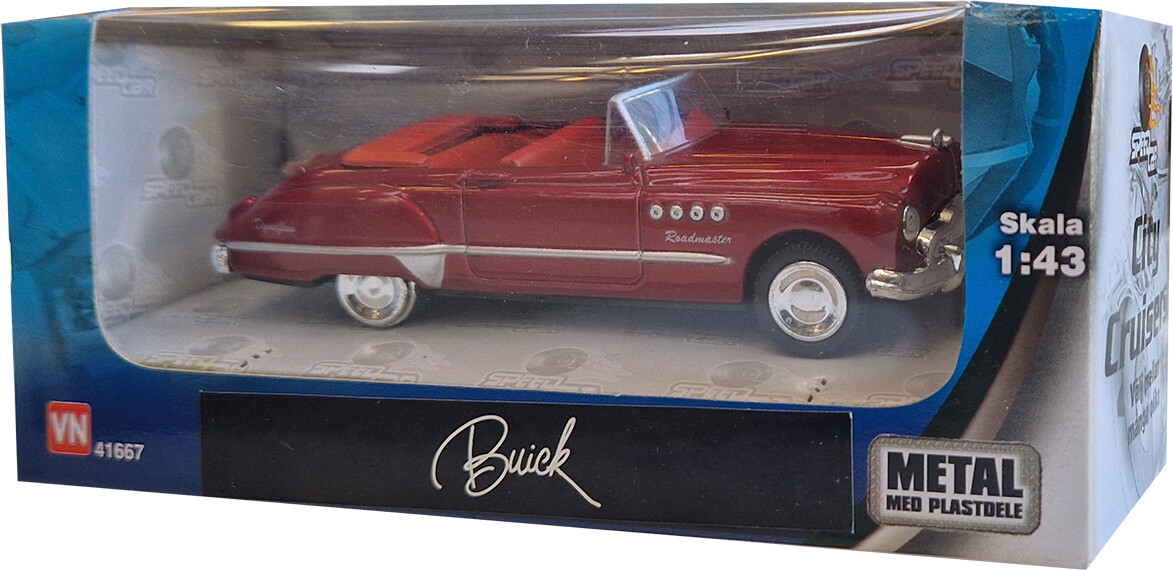 Speedcar Bil 1:43 I Metal - Rød Buick
