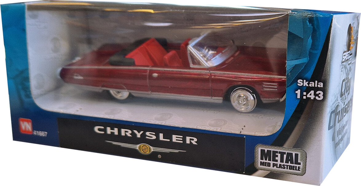 Speedcar Bil 1:43 I Metal - Rød Chrysler