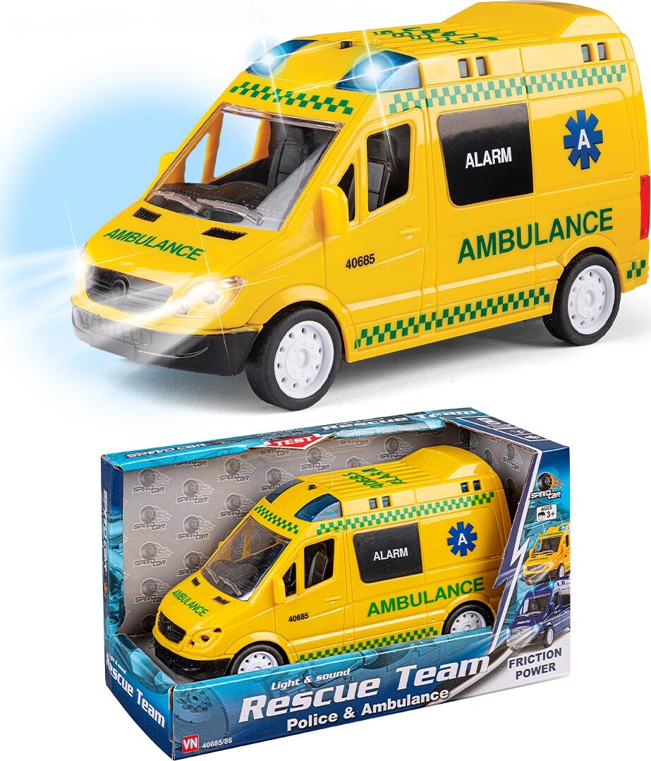 Speedcar Dansk Ambulance Med Lys Og Lyd