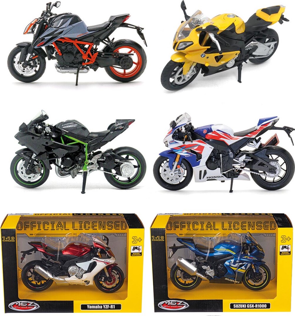 Speedcar Msz Licensmotorcykel 1:12