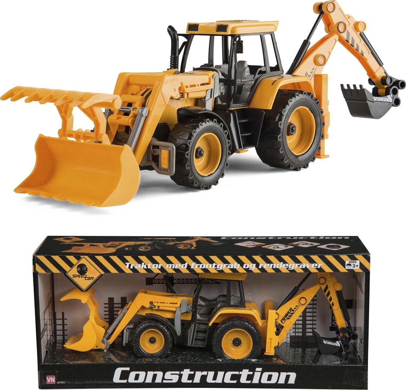 Speedcar - Traktor Med Frontgrab Og Rendegraver
