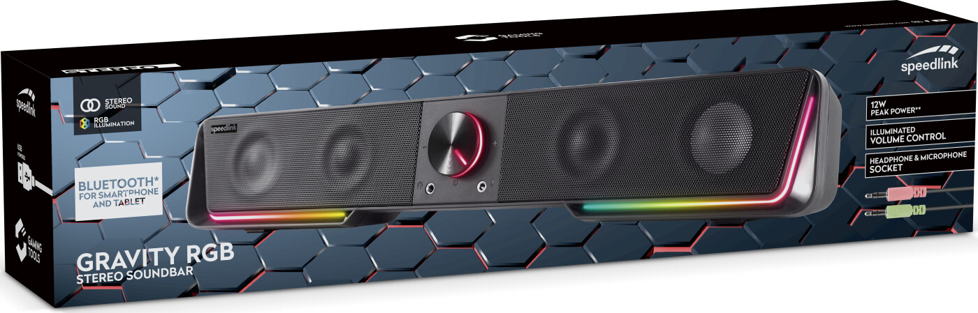 Billede af Speedlink - Gravity Rgb Soundbar Med Bluetooth - 12w hos Gucca.dk