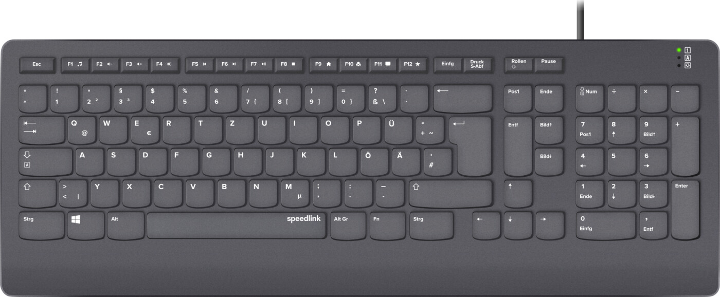 Speedlink - Hi-genic Antibacterial Keyboard, Black - De Layout