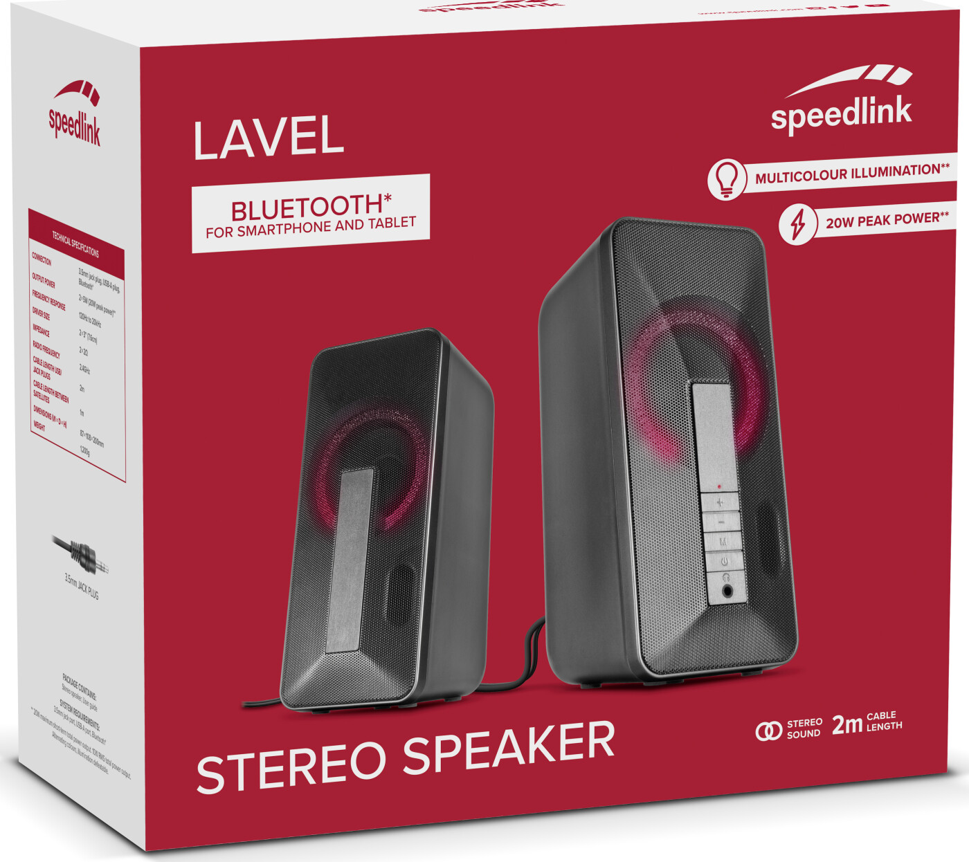 Speedlink - Lavel Højttaler Sæt - Sl-810007-bk