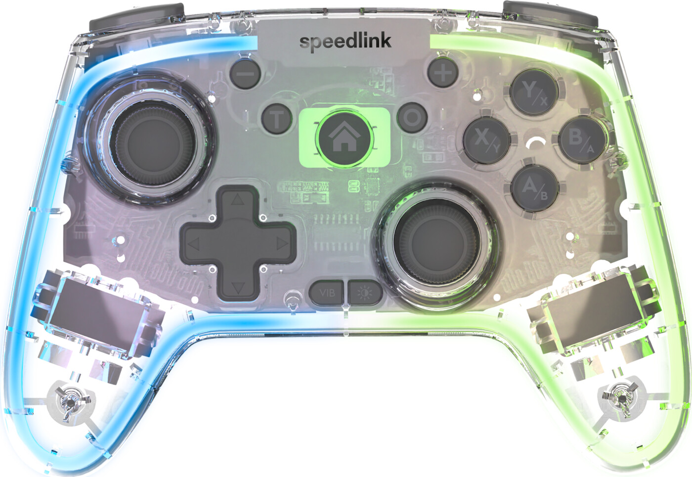 Speedlink - Rait Nx Rgb Gamepad - Wireless/wired - For Pc/android/switch Oled/lite, Clear Transparent