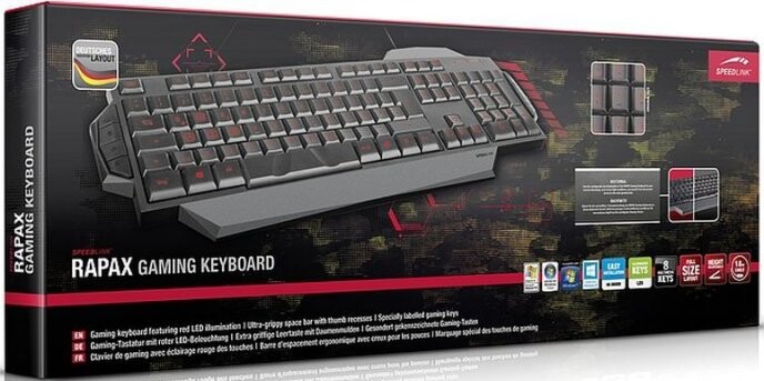 Speedlink Rapax Keyboard / Gamer Tastatur - Nordisk | Se tilbud og på Gucca.dk