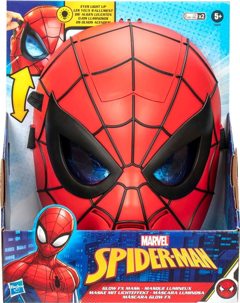Spider-man Maske Med Lys - Glow Fx Mask - Hasbro F8839