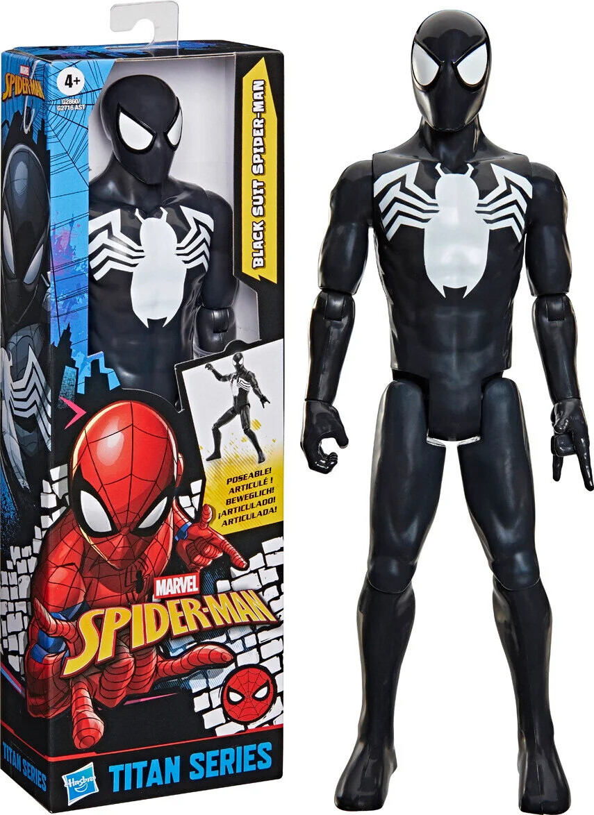 Spider-man - Black Suit Spider-man Figur - Titan - Hasbro G2860