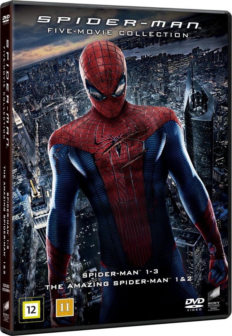 Spider-man 1-3 + The Amazing Spider-man 1+2 - DVD - Film