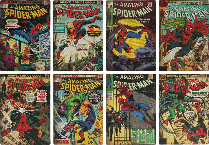 Spiderman Comic Book Coasters