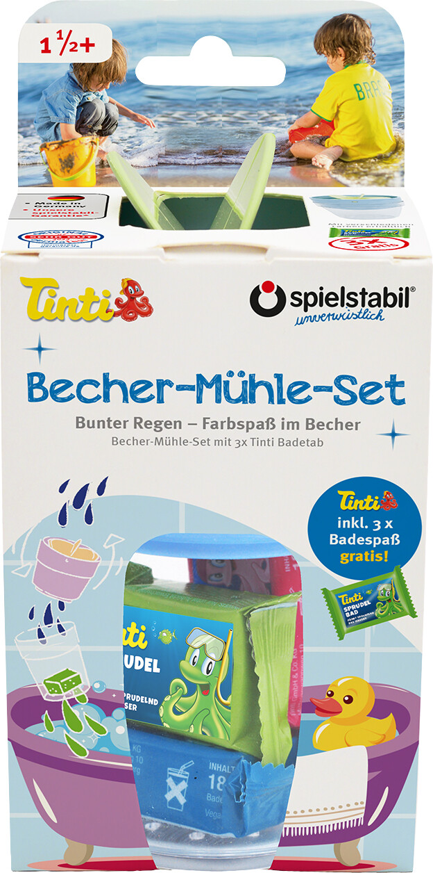 Spielstabil - Sandsæt Med Hulkop Og Møllehjul - Pastel