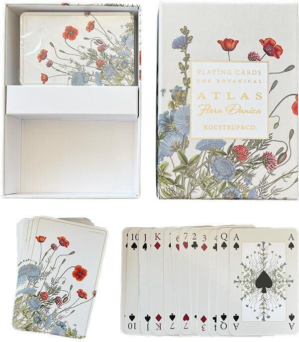 Spillekort - The Flora Danica Atlas - 2 Stk I Hver æske - 6 æsker