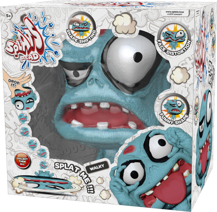 Splats Head Maxi Walky Zombie - 17 cm Toys - Fidget Play - GEEKD.dk
