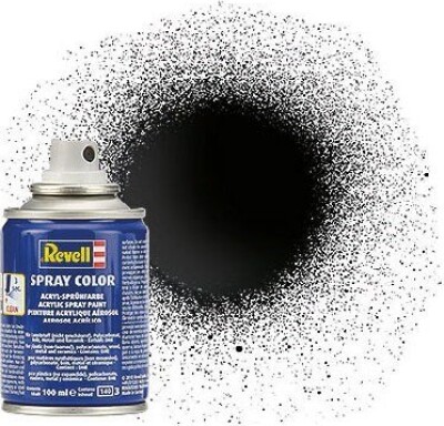 Revell - Spray Color Spraymaling - Black Gloss 100 Ml