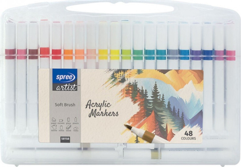 Akryl Penseltusser - 48 Stk - Spree