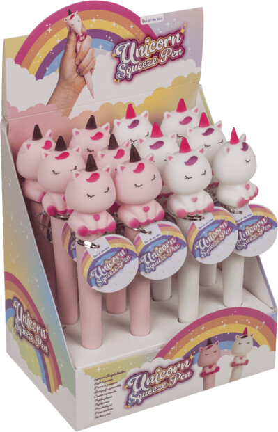Squeeze Kuglepen Til Børn - Enhjørning - Overraskelse