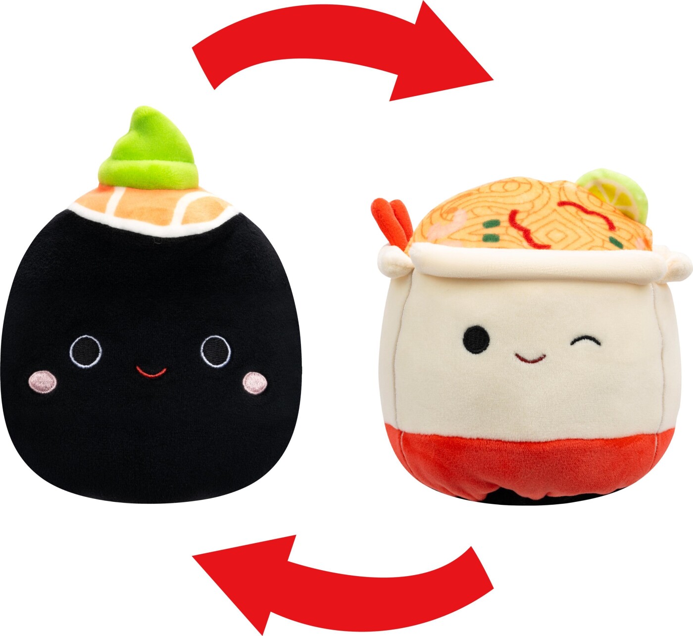 Squishmallows - 13 Cm Plush P21 Flip A Mallows - Shozo Nori Sushi/ Daley Takeout Noodles