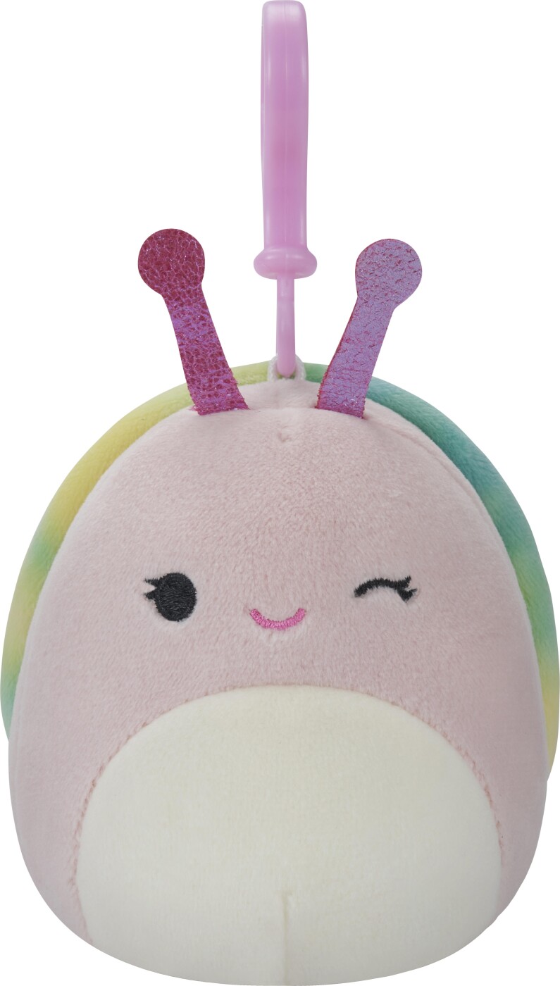 Billede af Squishmallows Bamse - Blinkende Snegl Silvana - Med Klips - 9 Cm