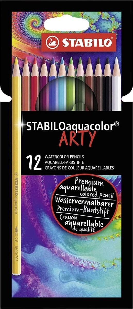 17: Stabilo Farveblyanter - Aquacolor Arty Sæt - 12 Farver