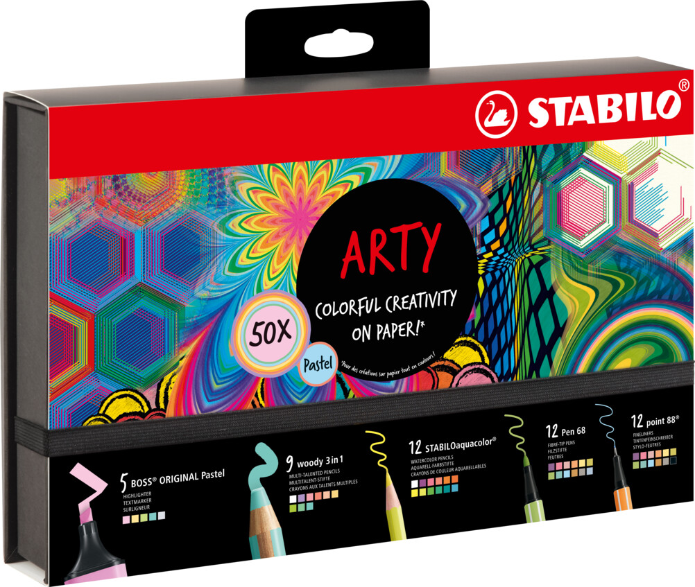 Stabilo - Arty 50 Stk Ass Pastel - (204097)