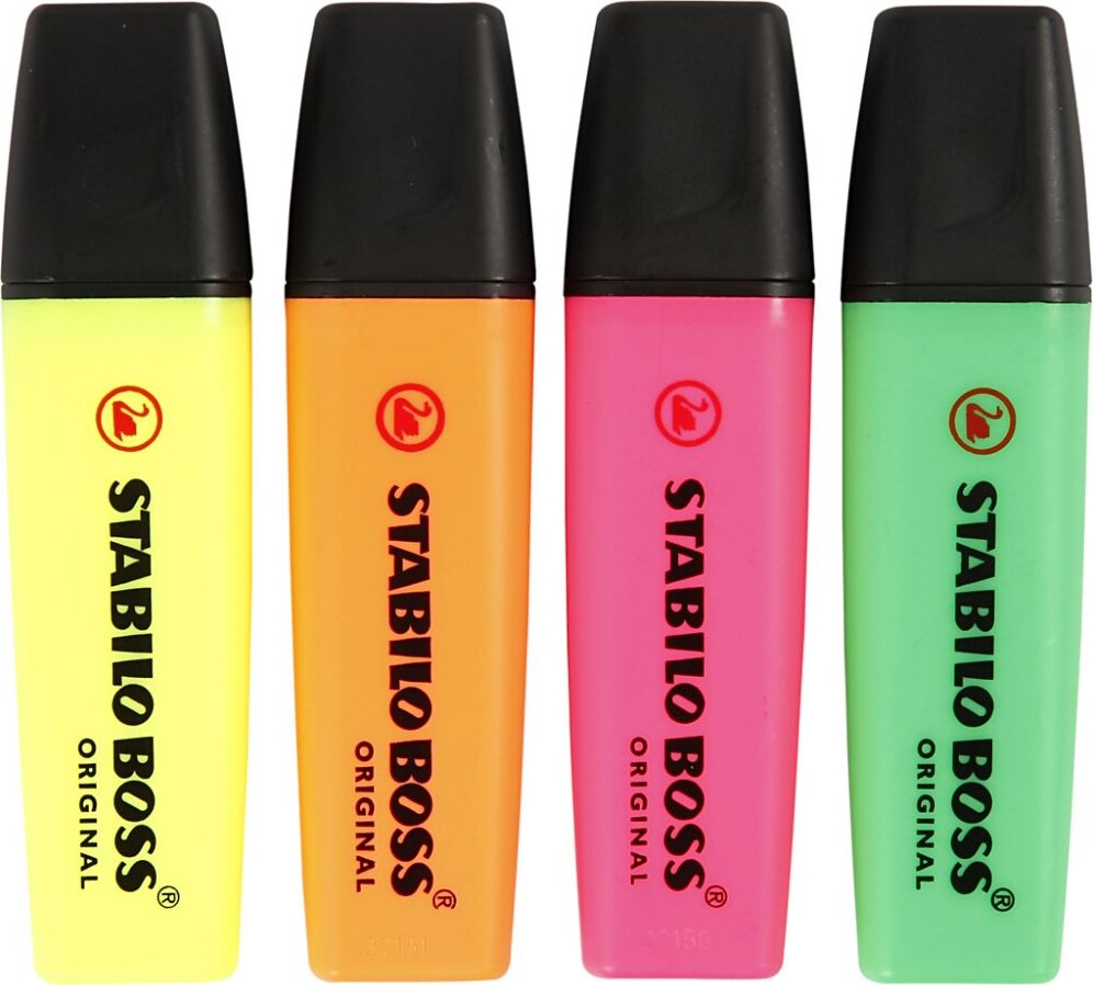 Stabilo Boss Overstregningstusch - 4 Stk.