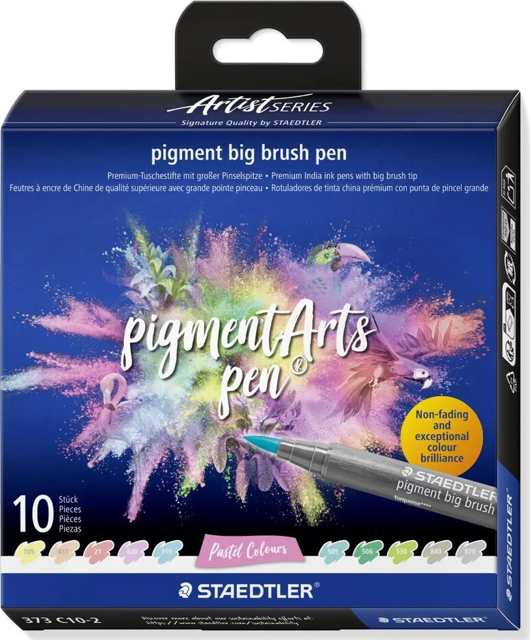 Staedtler - Big Brush - 10 Stk Assorteret - Pastel Farver