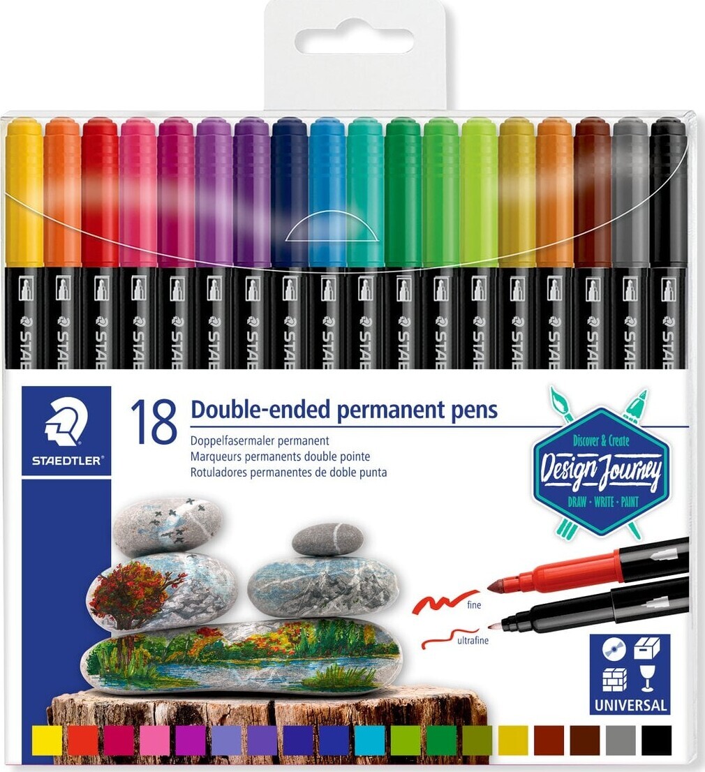 Staedtler - Duo Permanent - 18 Stk Assorteret