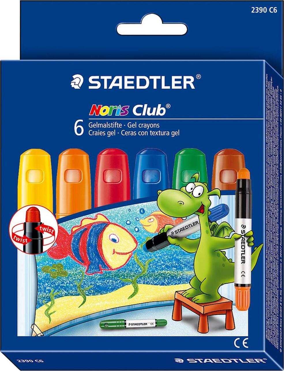 Se Staedtler - Gel Farvekridt Nc Basic 6 Pcs (2390 C6) hos Gucca.dk