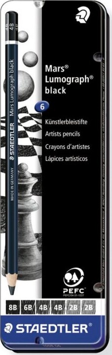 Staedtler Mars Lumograph Grafit Blyant - 6 Stk