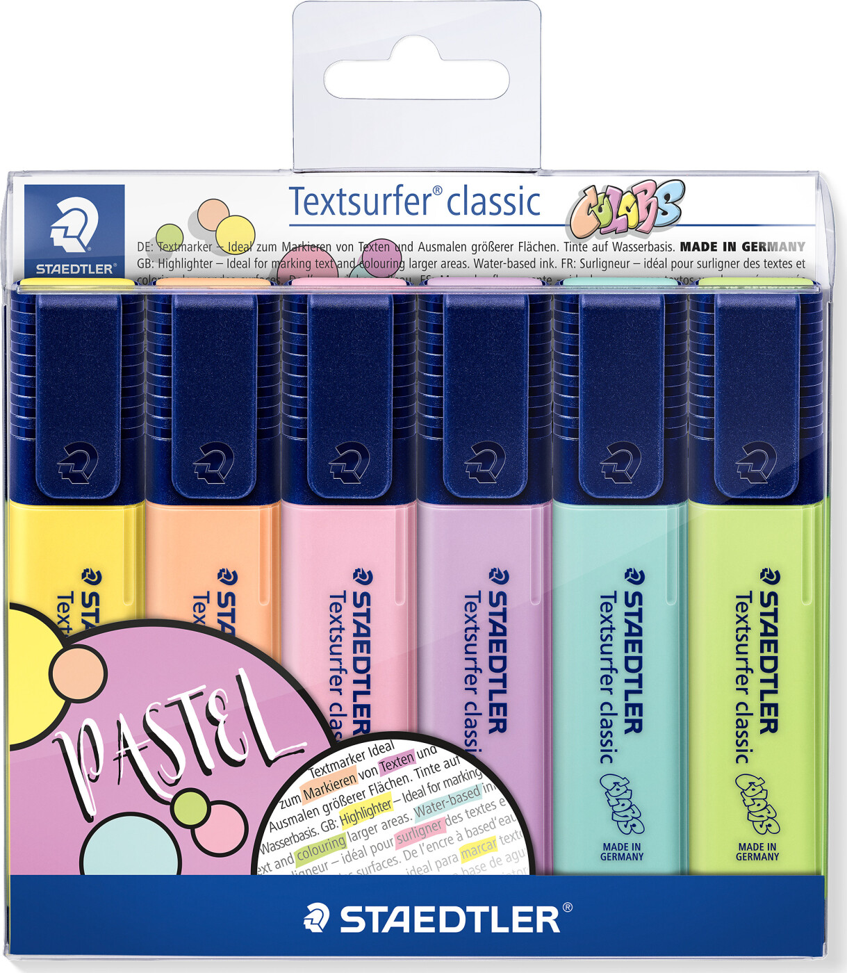 Staedtler - Textsurfer Classic Pastel Overstregningstusser - 6 Stk