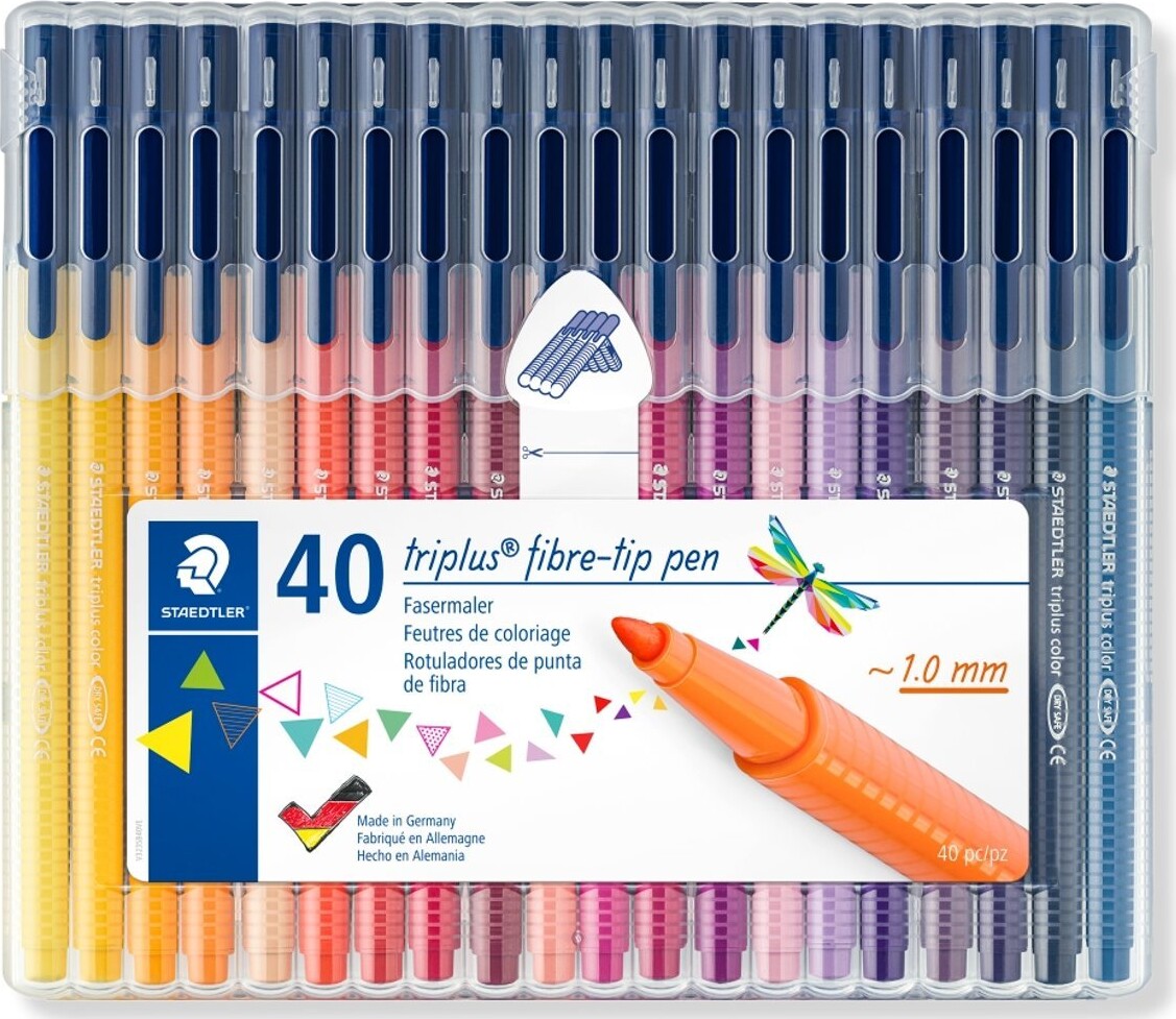 Staedtler - Triplus Fibre Tip Pen - Farvetusser - 40 Stk