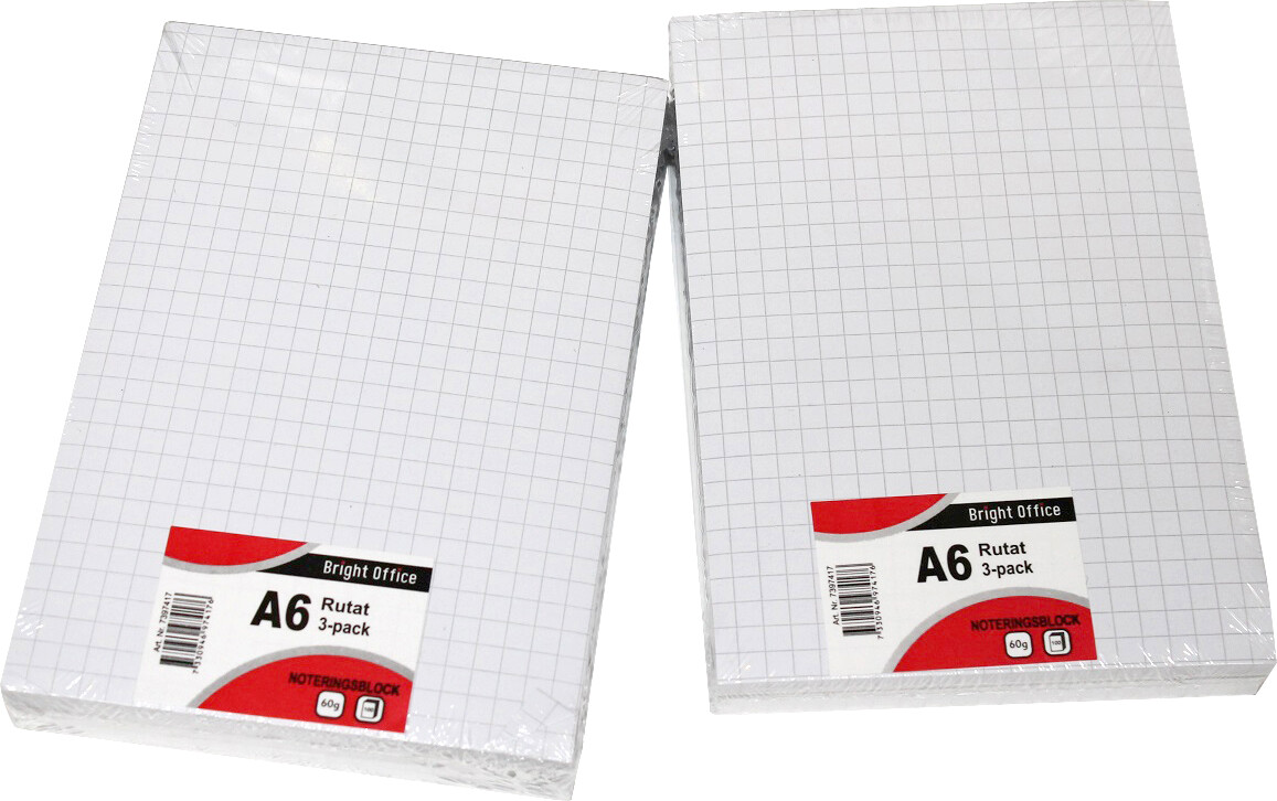Standardblok A6 Ternet 3-pak - Bright Office