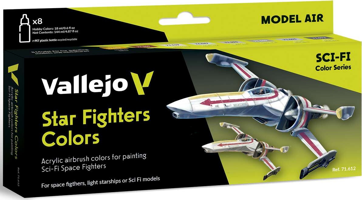 Vallejo - Model Air Maling Sæt - Star Fighters Colors - 8x17 Ml - 71612