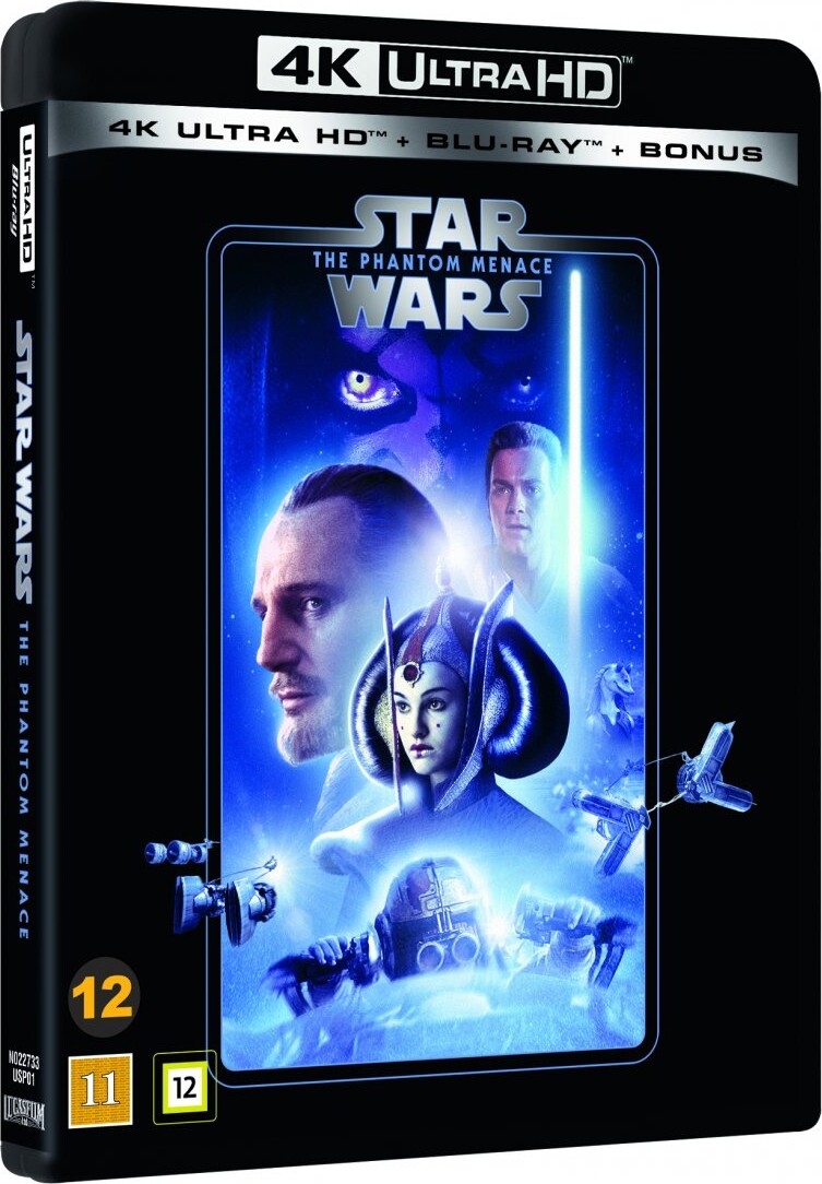 Star Wars: The Phantom Menace - Den Usynlige Fjende - Episode 1 - 2020 Udgave - 4K Blu-Ray