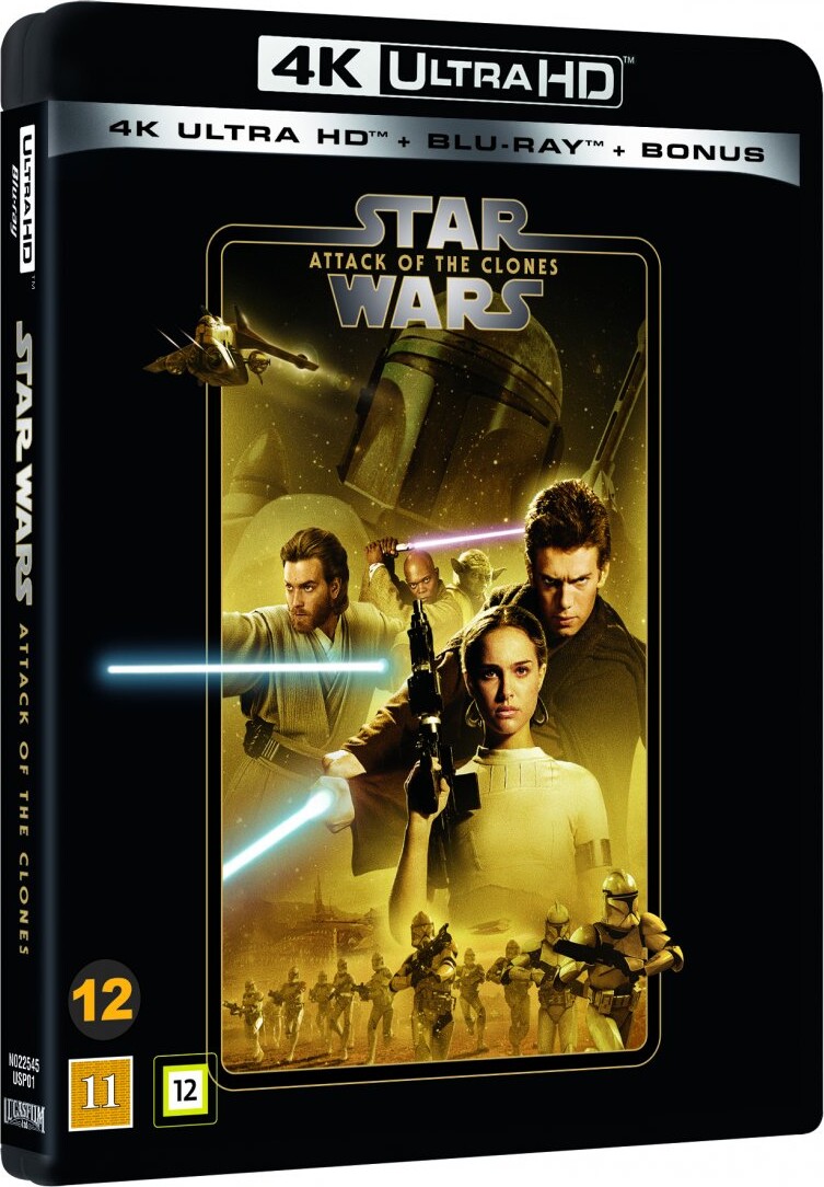 Star Wars: Attack Of The Clones - Klonernes Angreb - Episode 2 - 2020 Udgave - 4K Blu-Ray