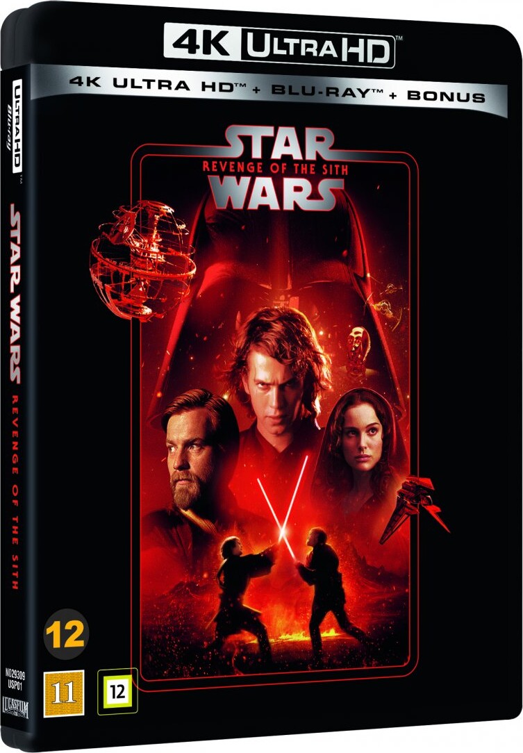 Star Wars: Revenge Of The Sith - Sith-fyrsternes Hævn - Episode 3 - 2020 Udgave - 4K Blu-Ray